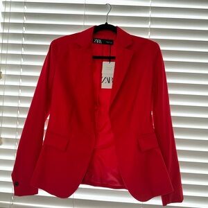 ZARA red basic blazer (NWT)